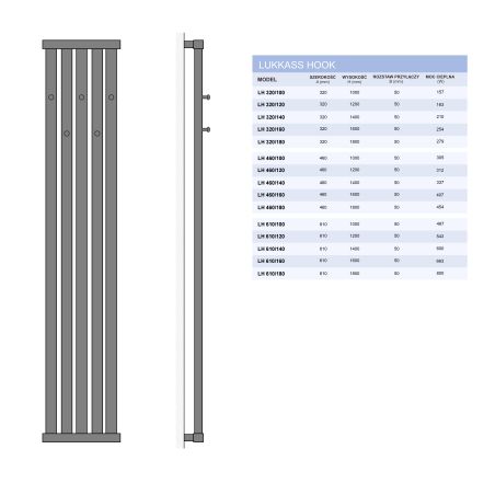 Radiator cu cuier Lukkass